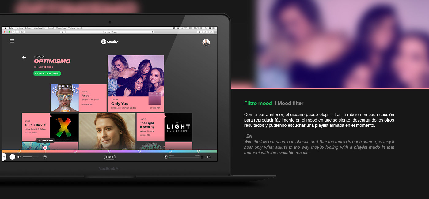 Web concept app spotify ux UI music