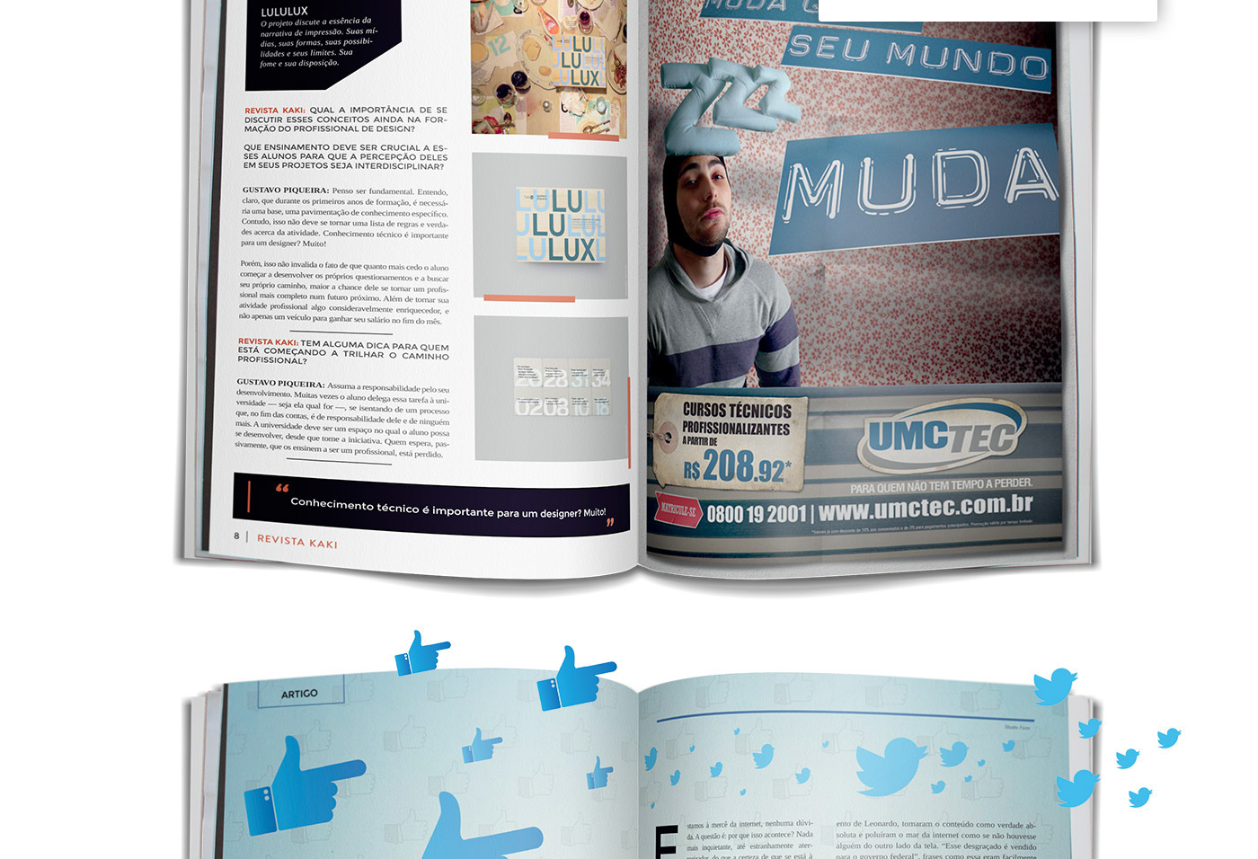 magazine revista marca diagramação editorial capas cover design double exposure