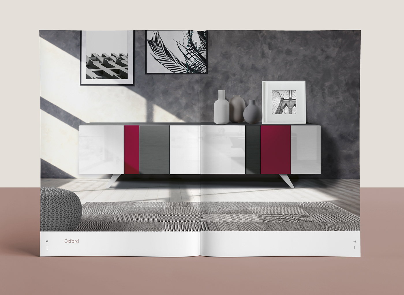 brand identity brochure Catalogue design furniture Interior interior design  product design  Render rendering