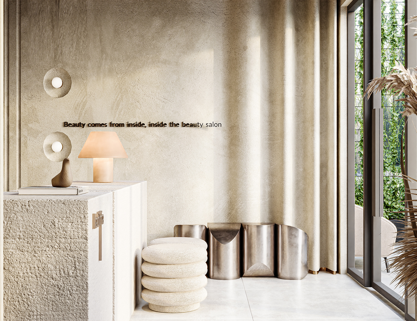 Interior salon design 3ds max visualization architecture corona modern 3D archviz Render