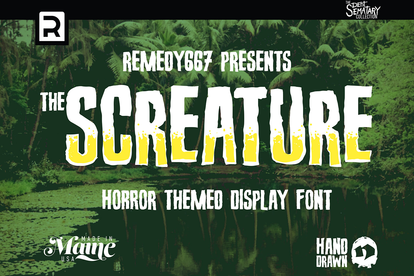 horror font type vintage october Halloween monster Display hand-drawn lettring