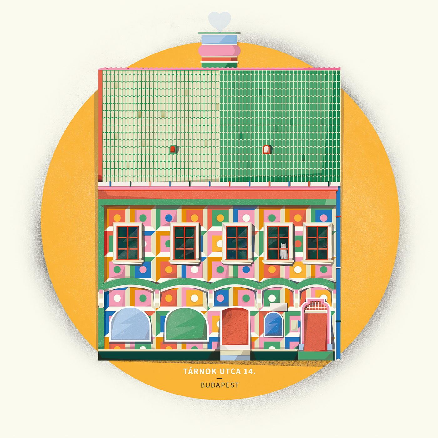 architecture budapest buildings colors details digitalart Fun iconic ILLUSTRATION  texture