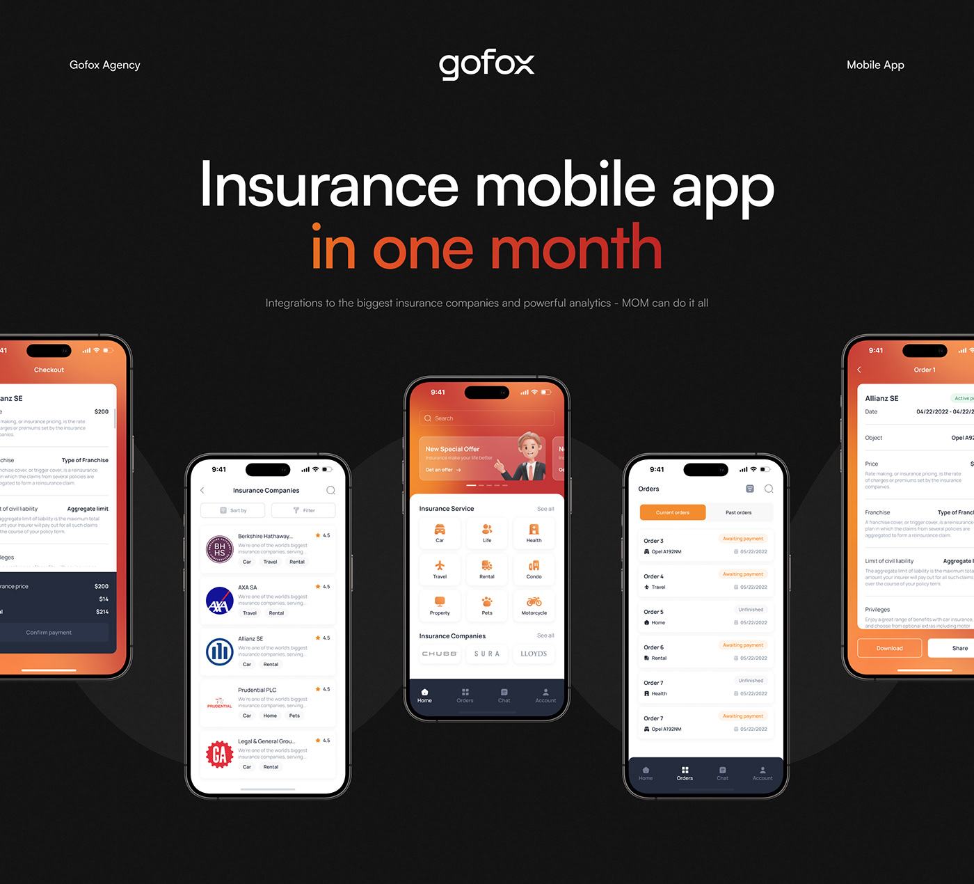 app Case Study Figma insurance mobile Mobile app ui design UI/UX user interface UX design