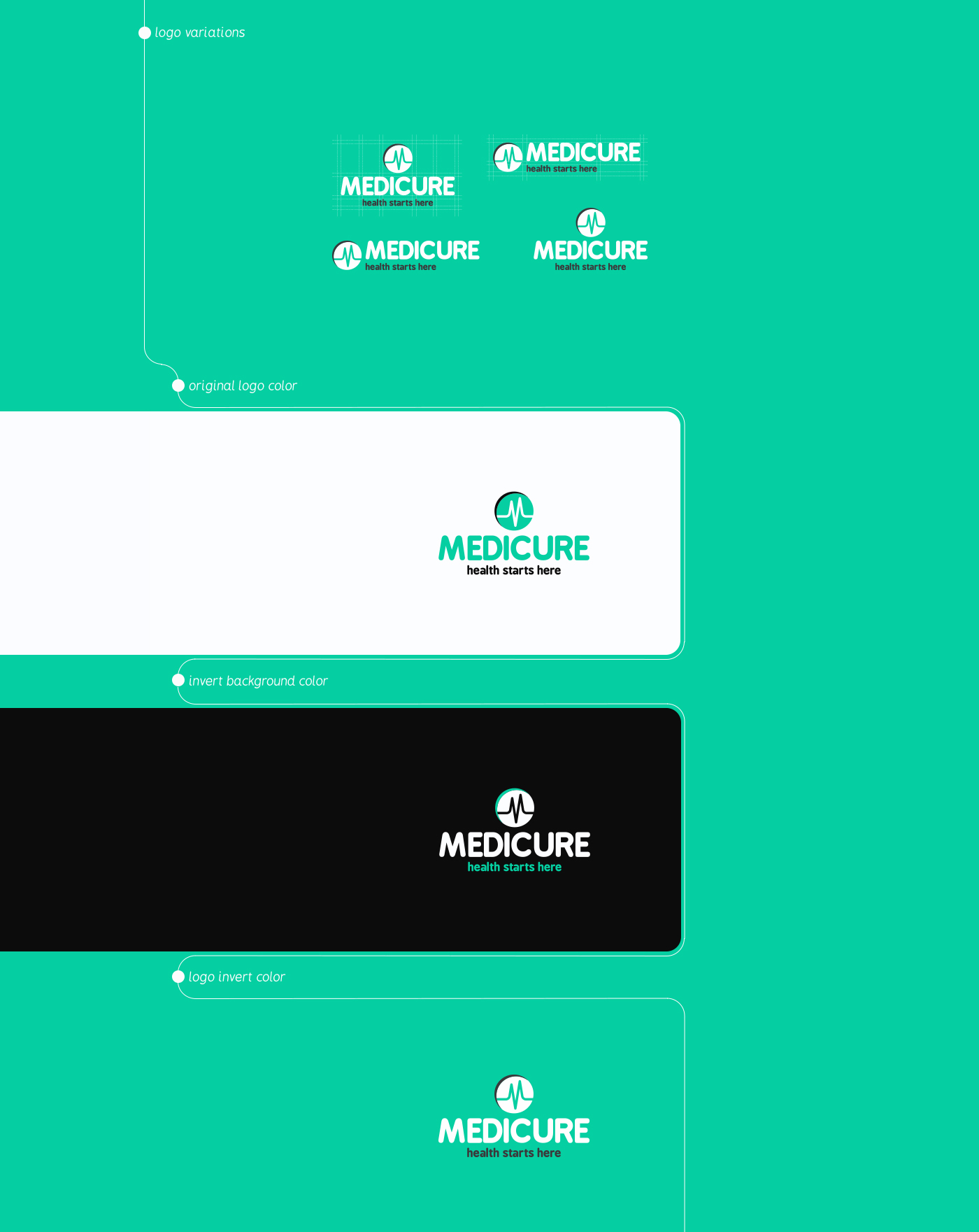 logos لوجو healthy medicure medical cure identity
