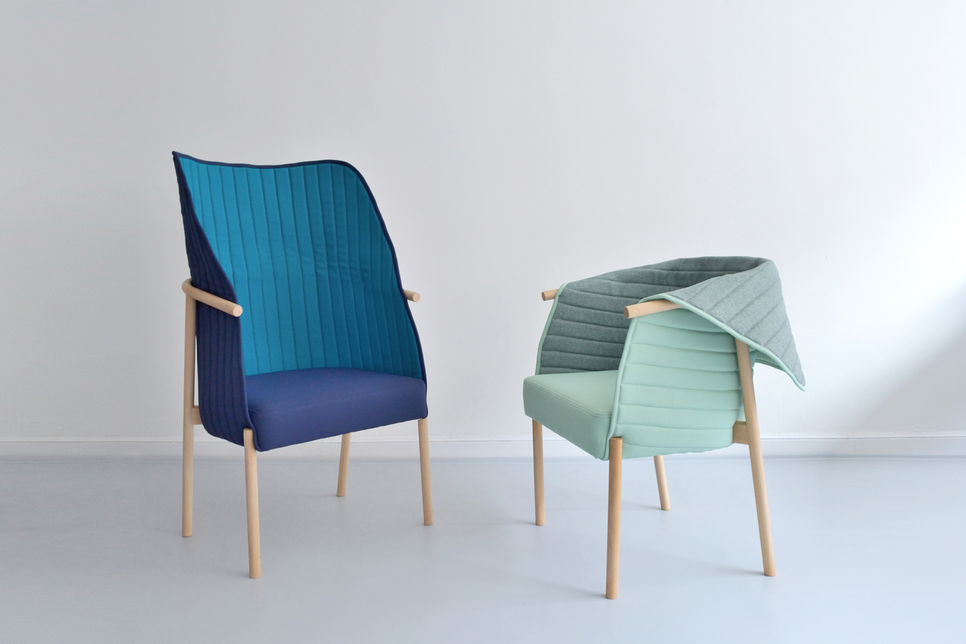 chair upholstered furniture wood natural wood Beech HAYA madera silla bitone mint emerald menta reddot