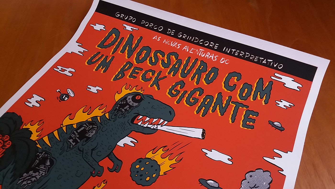 grupo porco dinossauro beck gigante poster camisa camiseta maconha nordeste tour Pablo Carranza