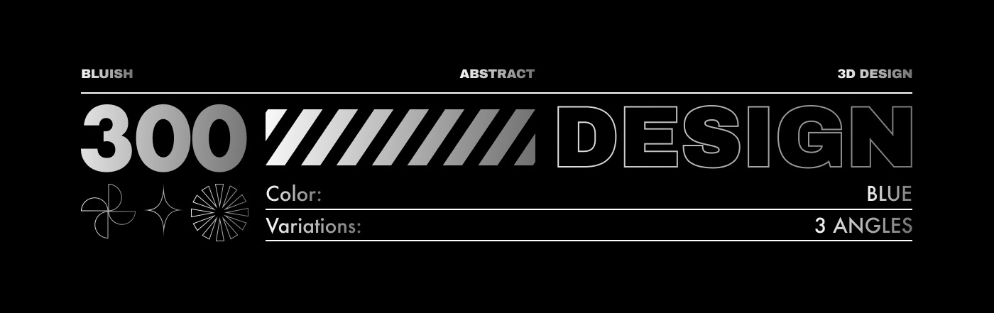 abstract 3D blender geometric shapes poster Mockup Tshirt Design Poster Design Irridescent