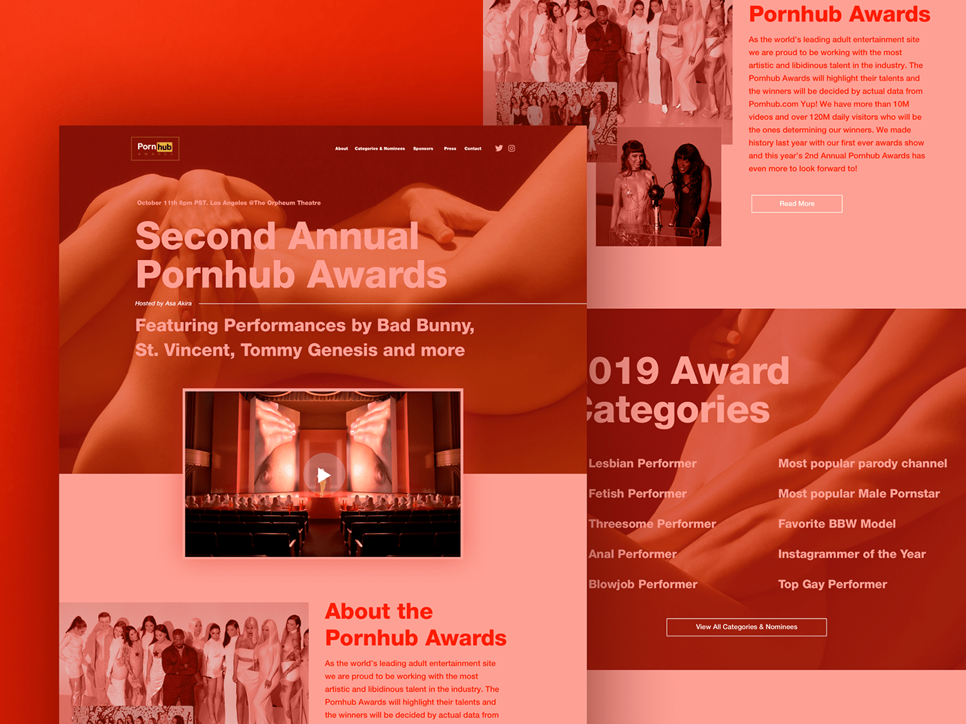 ArtDirection Awards mobile pornhub UI ux Web