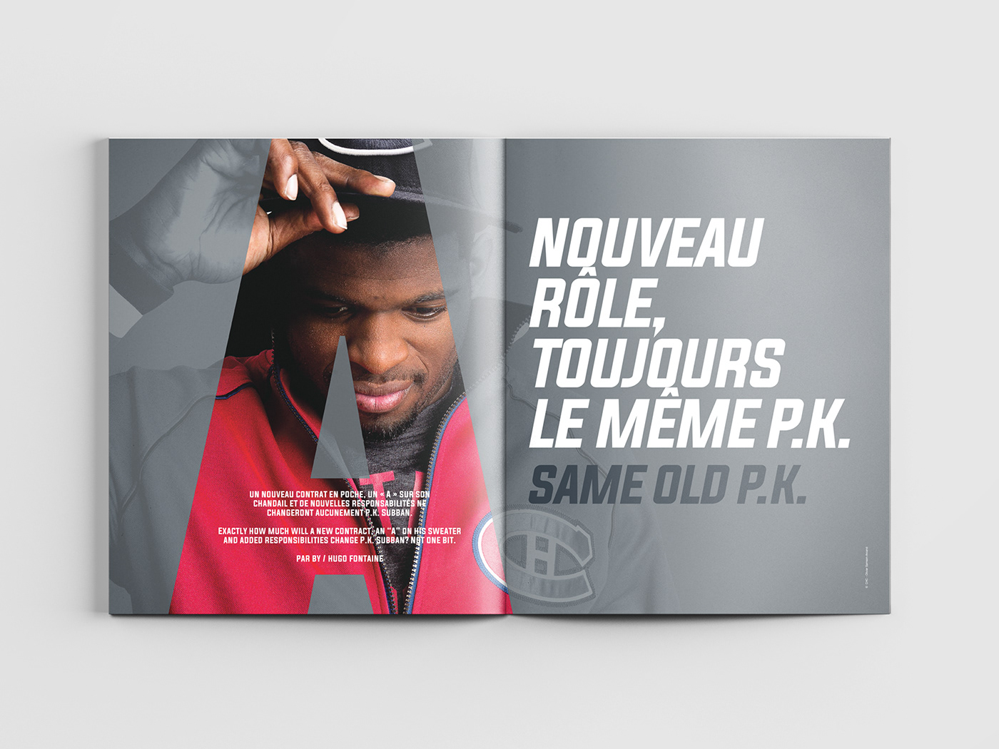 spread Canadiens magazine Montreal design type sports photoshop pictures