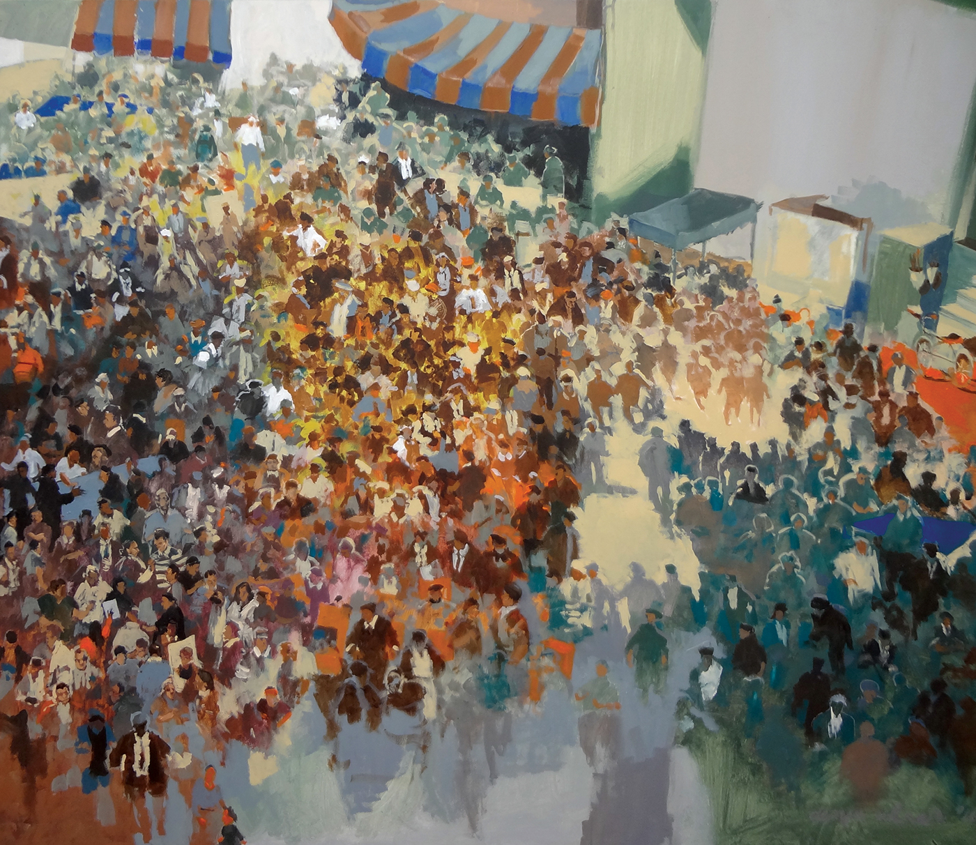 crowds figure multitude painting   people