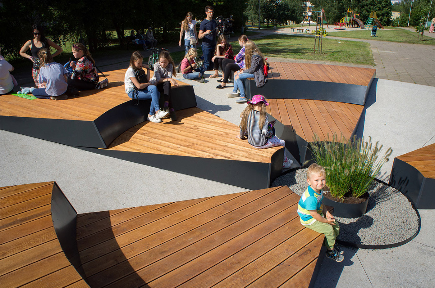 public space vilnius Landscape furniture city