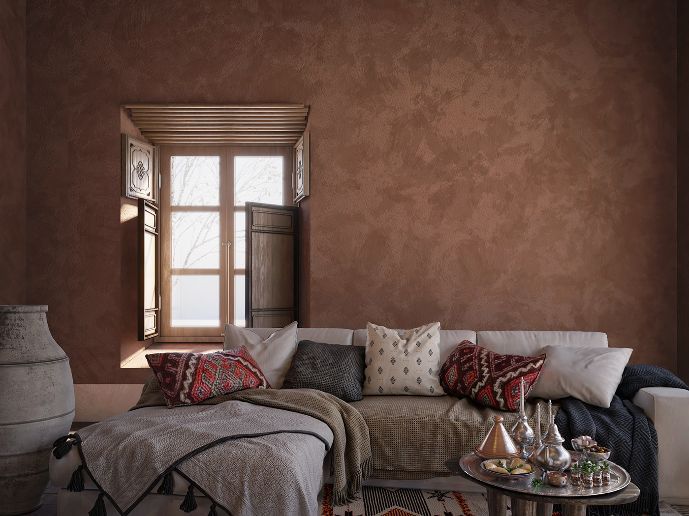3ds max arcitecture decoration Interior interior design  modern Moroccan style Render visualization vray