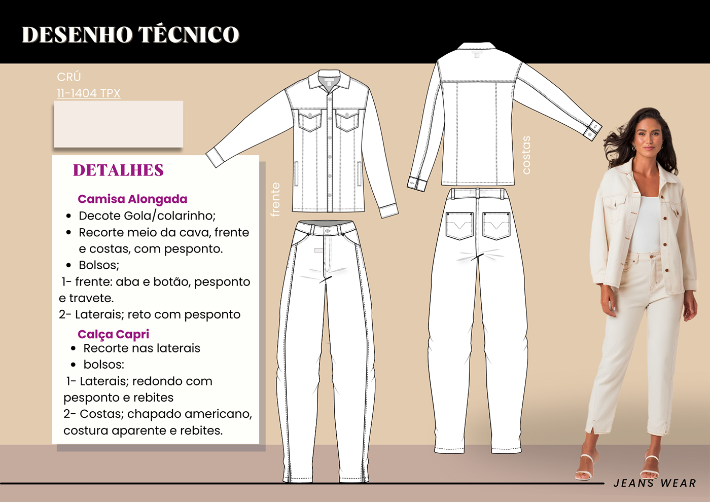jeans Fashion  moda fashion design portfolio techpack desenvolvimento vestuario