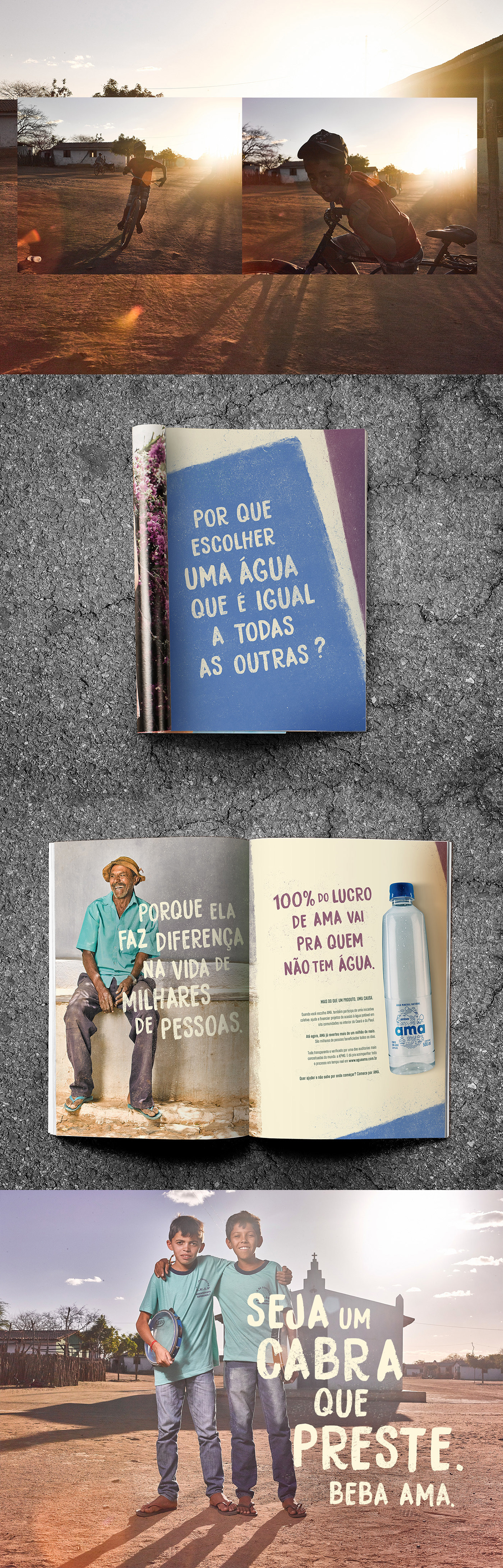 ad digital Advertising  water social issue Photography  art direction  video case social Brazil