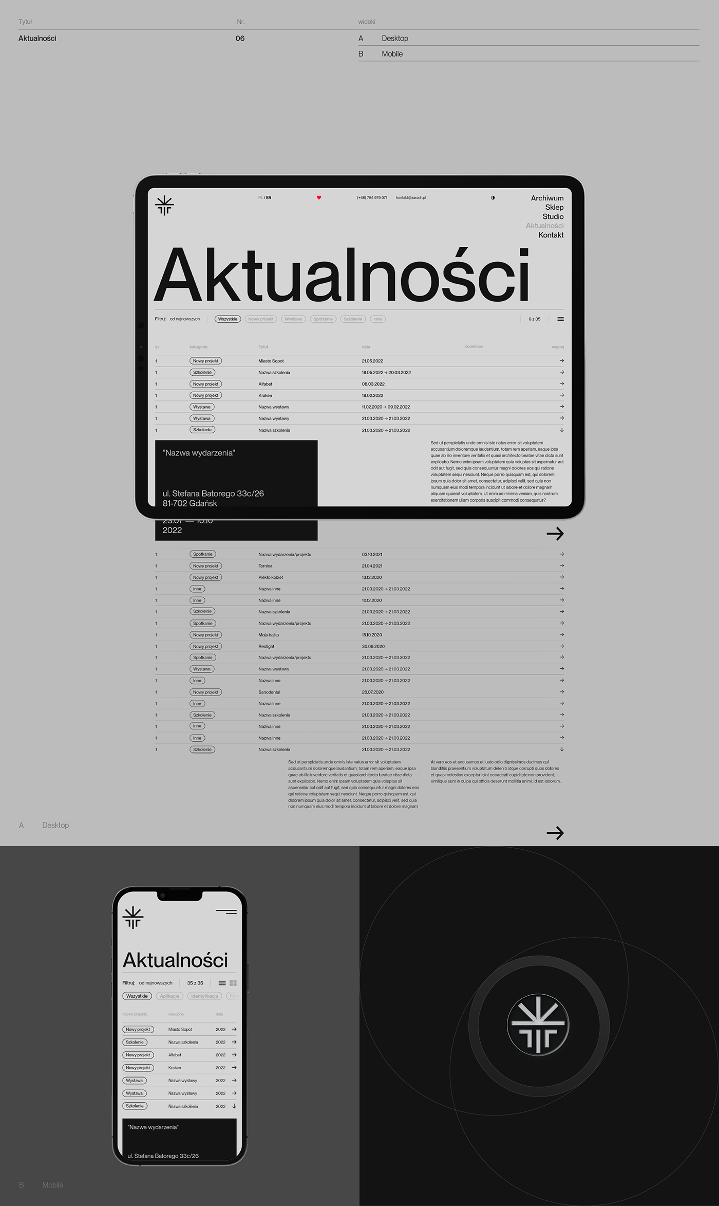 black clean design identity typography   UI ux Webdesign Website White