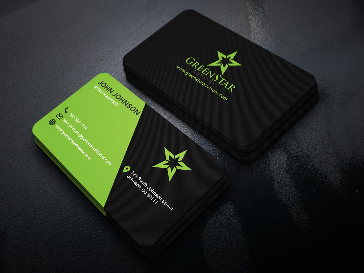agency black business card business card template clean company corporate Invitation