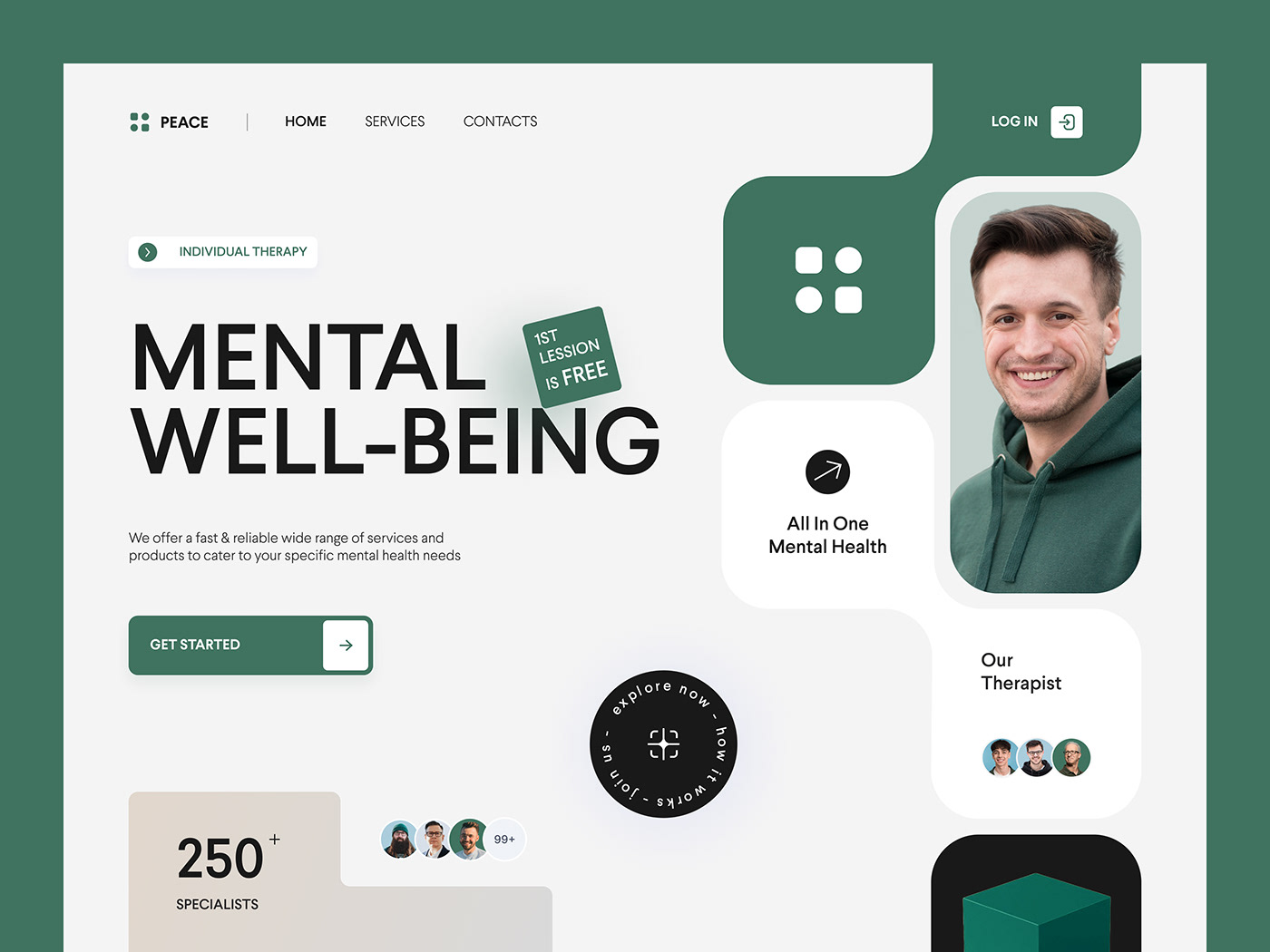 Immerse yourself in a visually pleasing journey on our Mental Well-Being platform by Buraq Lab.