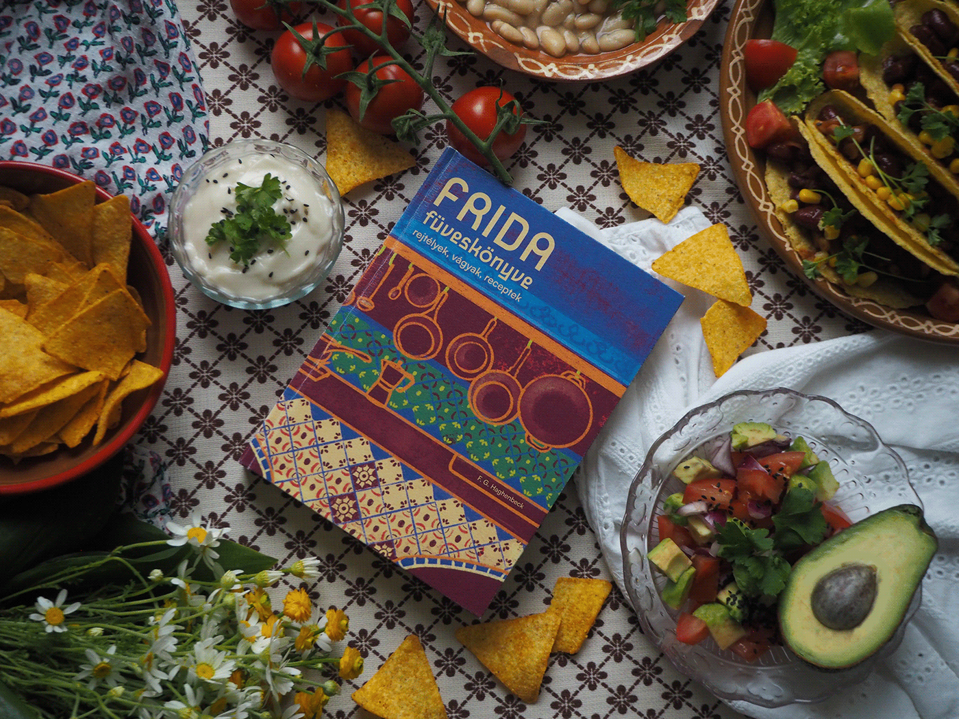 Frida Kahlo mexico book graphicdesign colorful food photography foodillustration