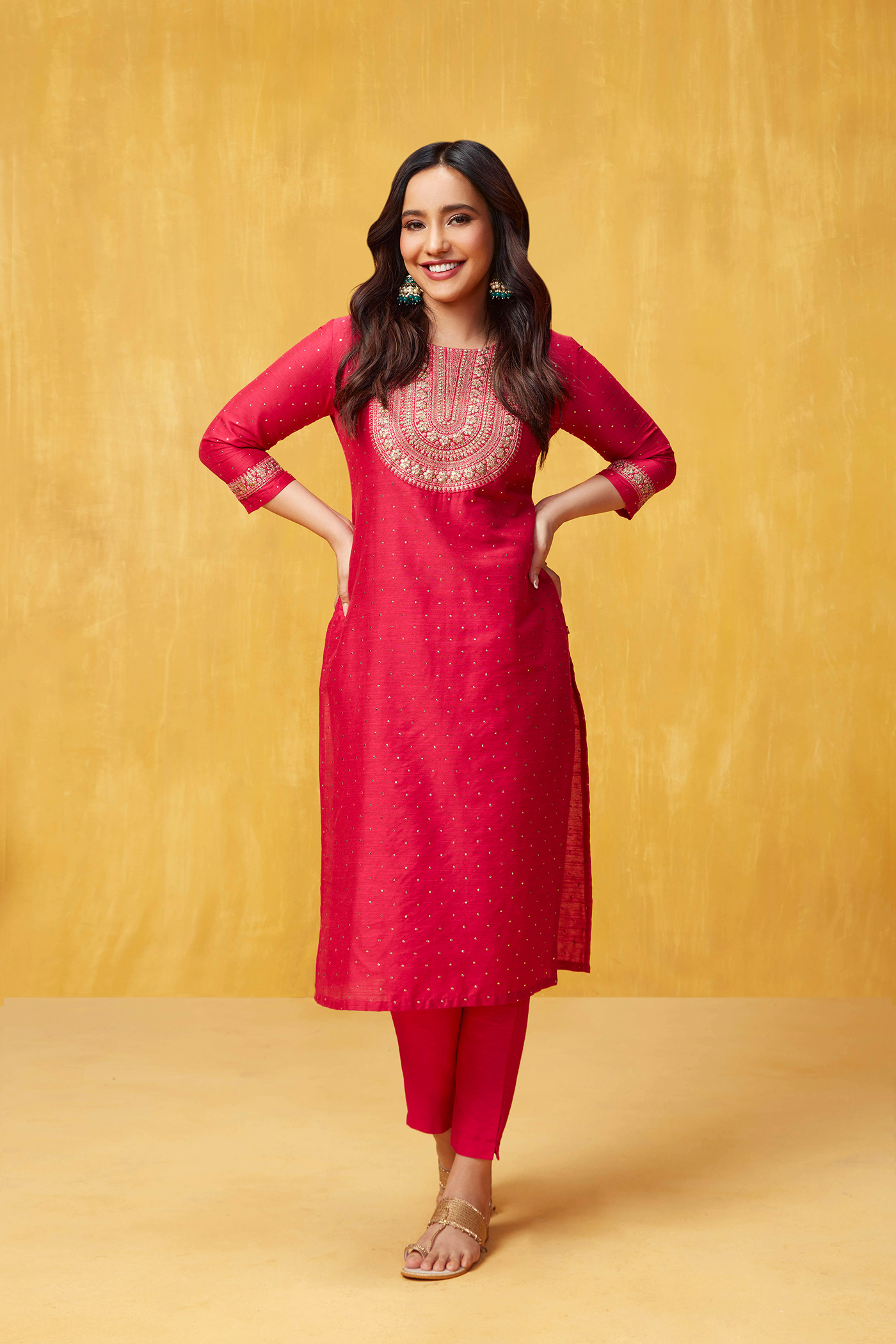 Adveritising campaign Celebrity ethnics Fashion  Indian wear MUMBAI Neha Sharma Photography  span