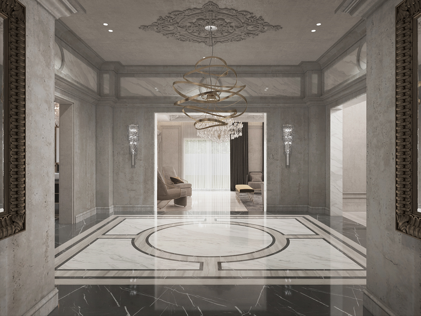 contemporary design design elegant interior design  interiors luxurious luxury modern neoclassic reception