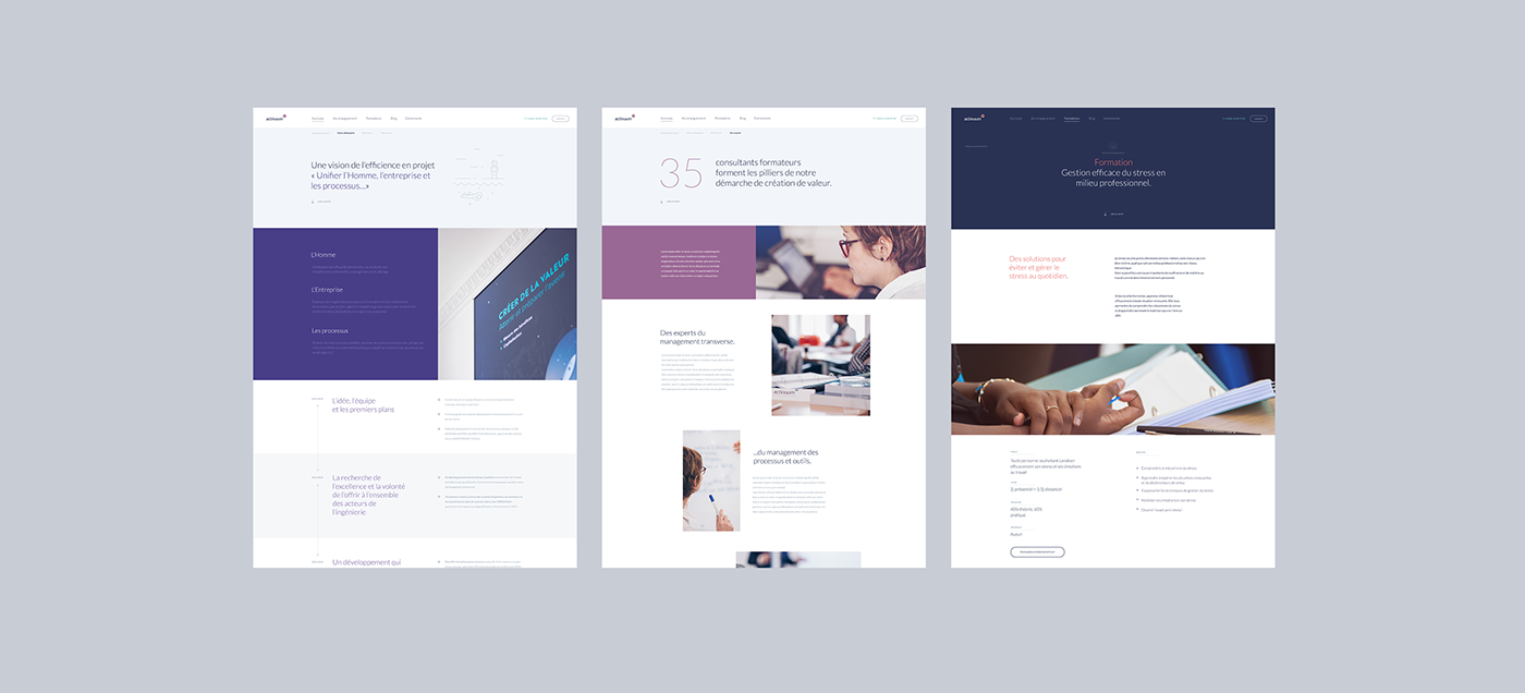 Office management Consulting branding  Webdesign minimal clean ux Space  Agile