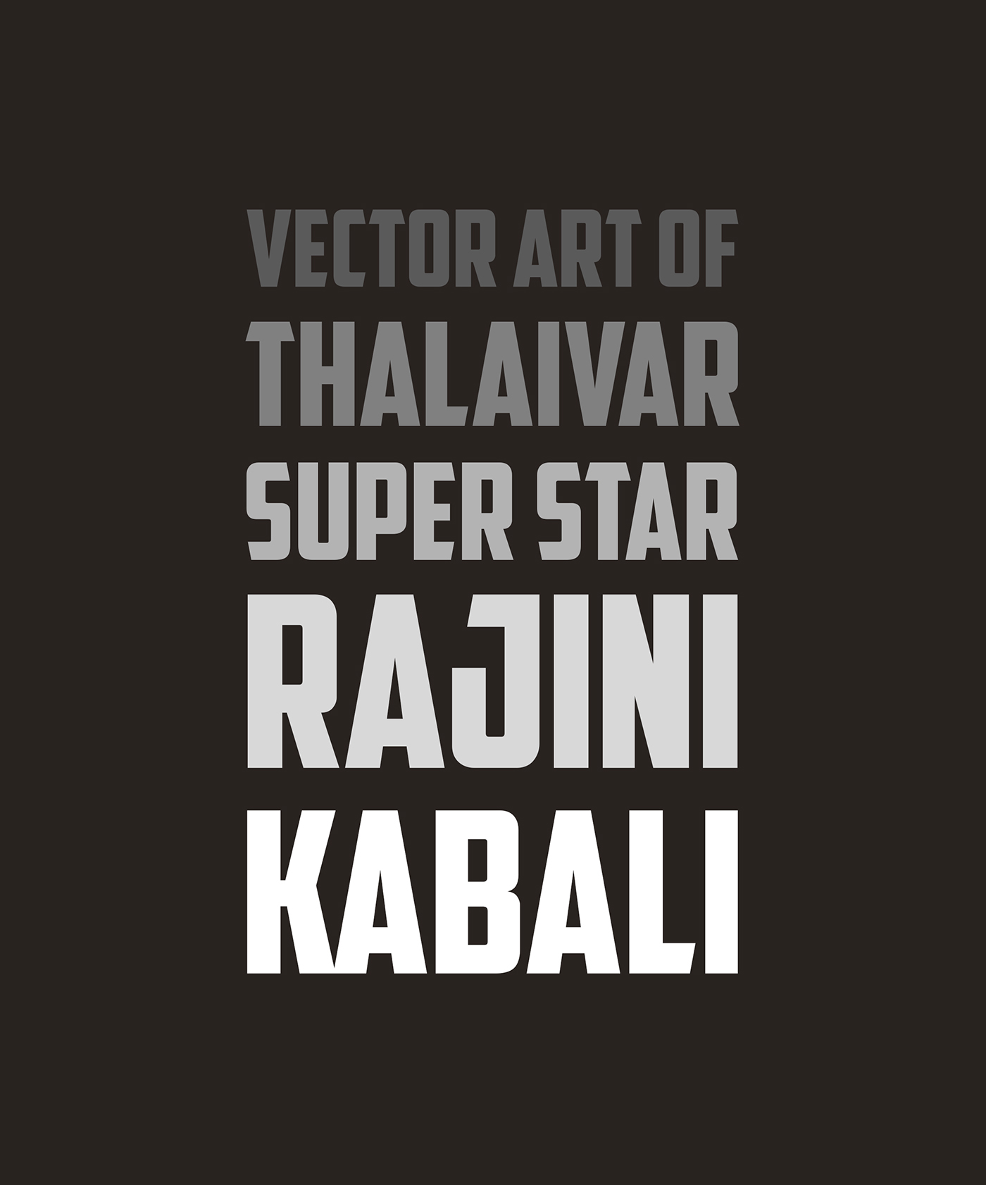 kabali Rajini Rajinikanth thalaivar movie superstar vector art typography   vactor Film  