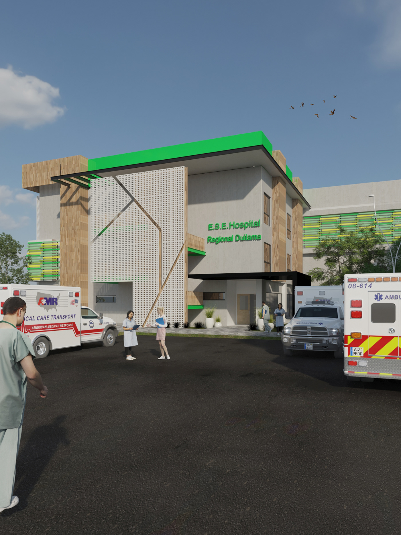 3ds max architecture design healthcare hospital Render vray