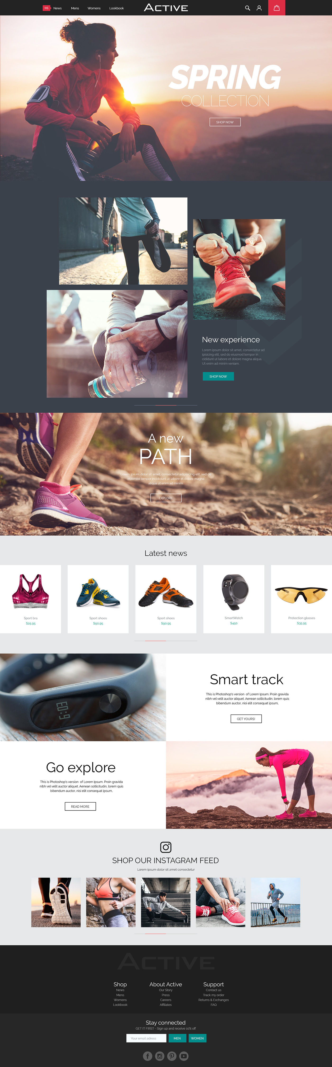 sport Fashion  Webdesign e-commerce