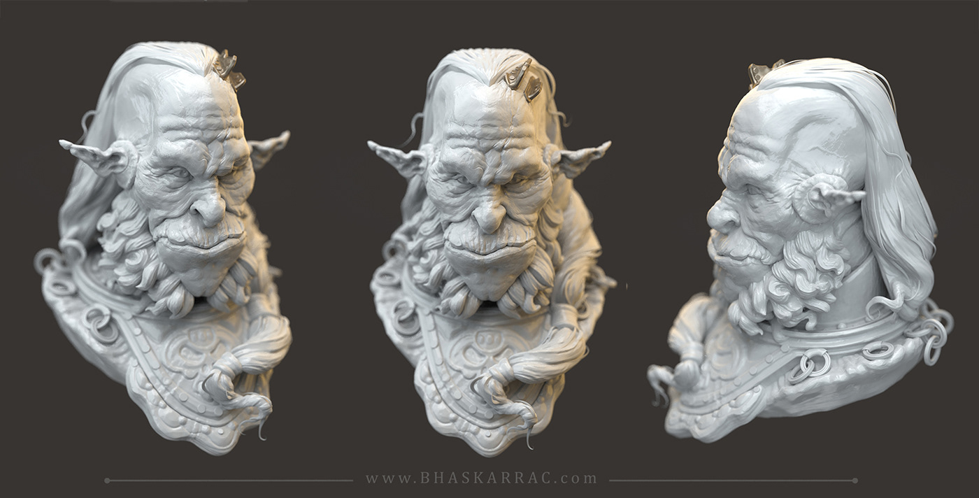 3dmodelling   sculpting  orc mythology fantasy storytelling  