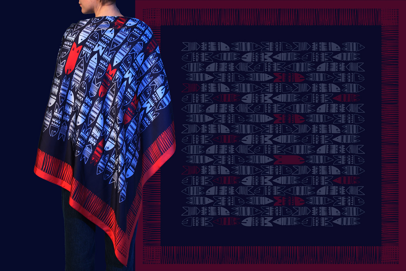 chuvashia design Handkerchief pattern design  textile textile design  платок текстиль Чувашия diploma
