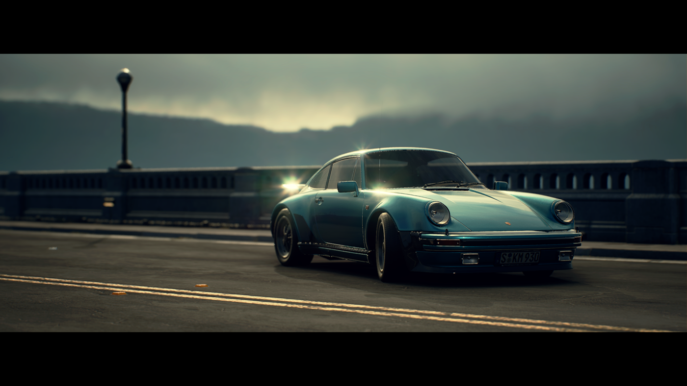3D automotive   CGI Porsche 911 realtime Render UE4 Unreal Engine Vehicle