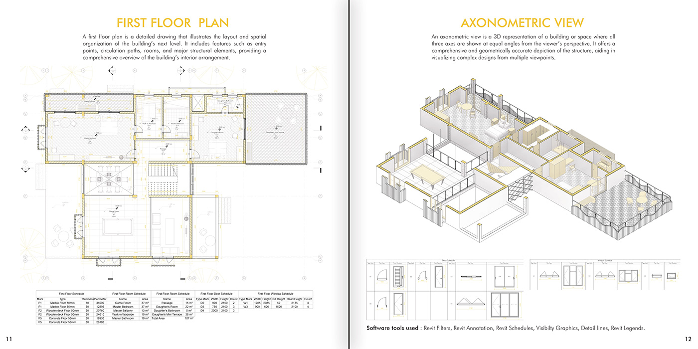 residential Bungalow design architecture academic revit Revit Architecture modern interior design  Render
