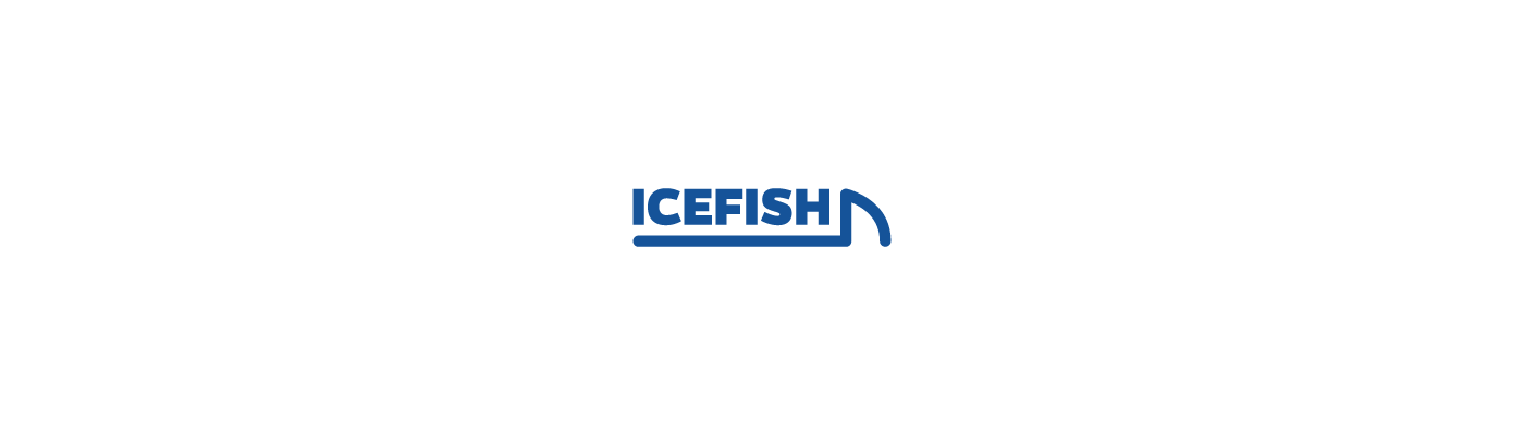 ice fish icefish brand logo stationary blu identity Interior motion graphic design Web photos store
