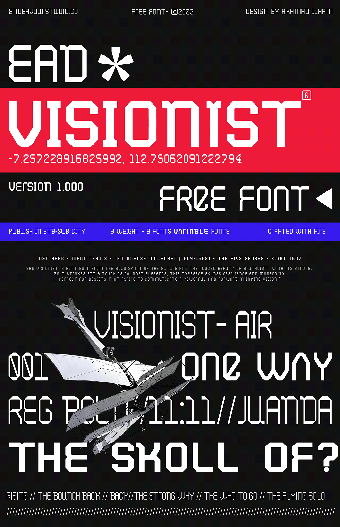 Free font Typeface tech font Technology font techno Retro Brutalism font design Variable Font