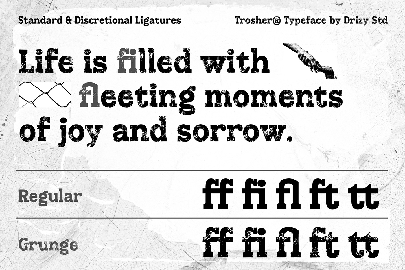 Trosher – Rugged Slab Display Font