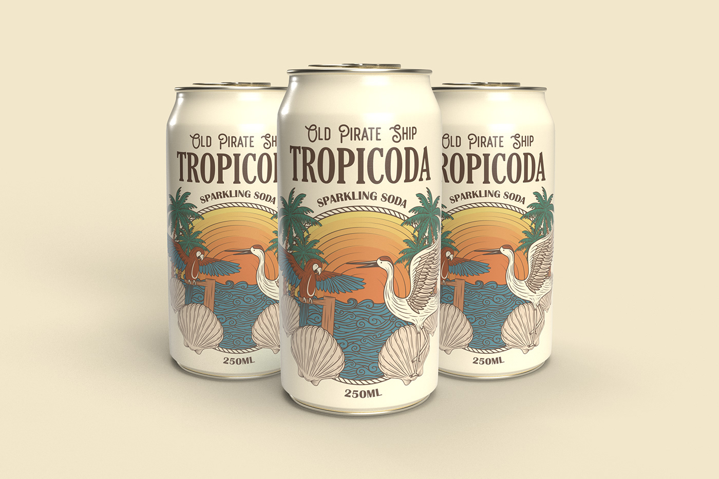 can cola drink Label label design Packaging packaging design soda soft drink Tropical