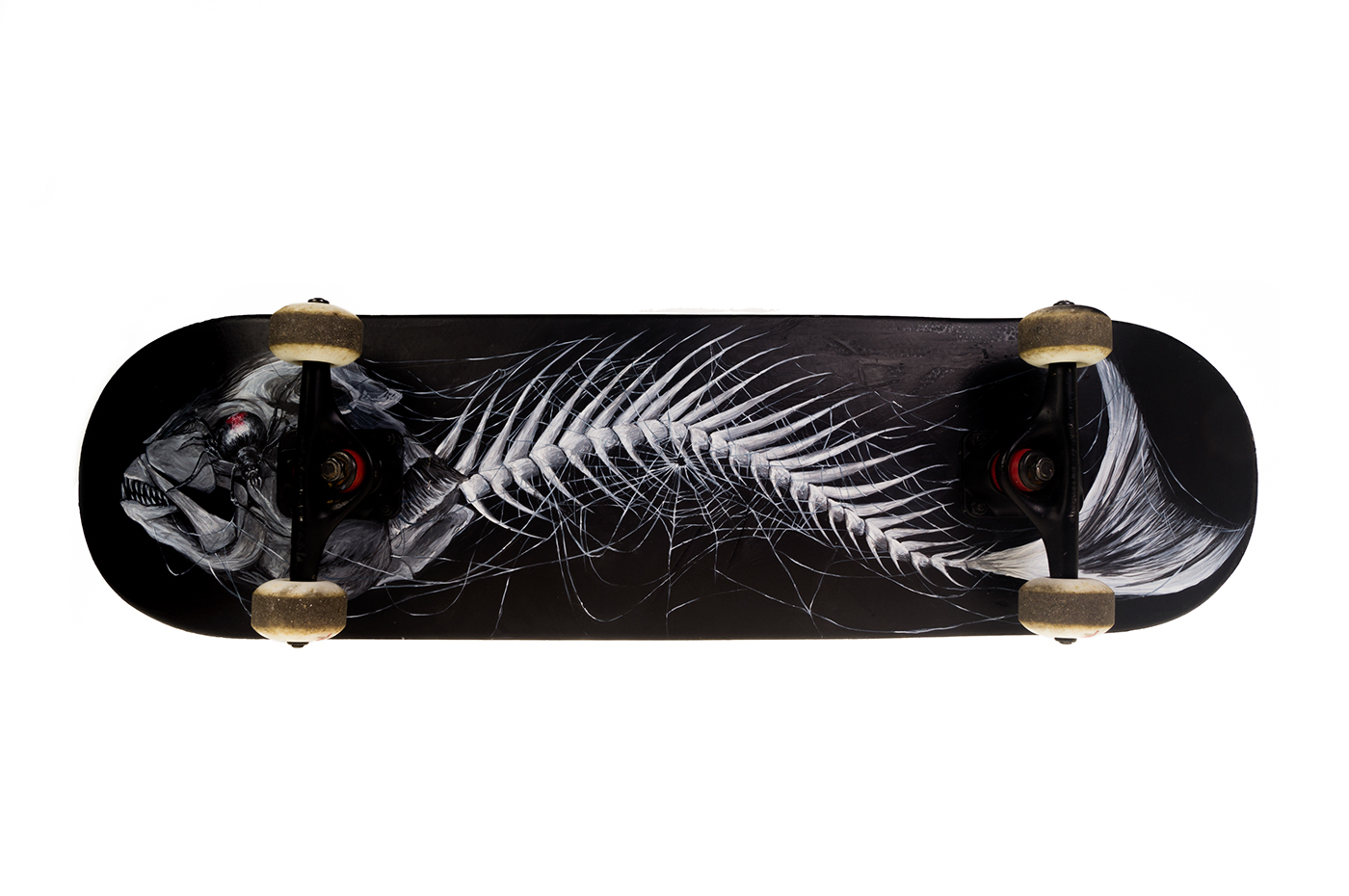 skateboard painting   skate retouching  FISHBONE blackwidow acrylicpaint  Thrasher