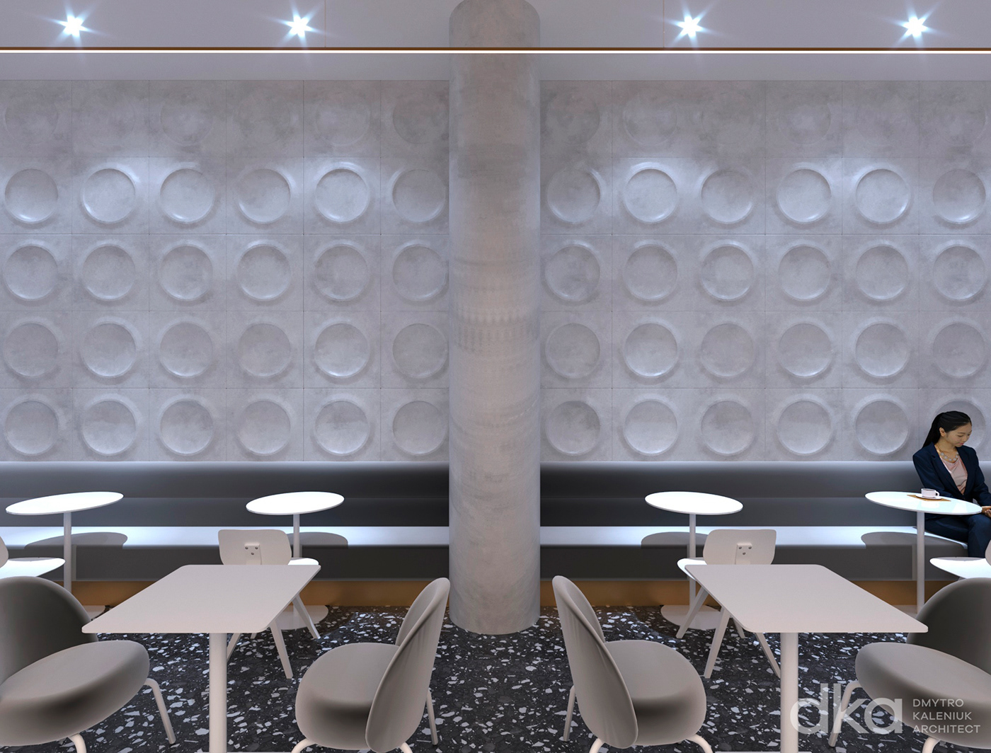 Coffee double dubai Project shop architecture interior design  modern visualization archviz