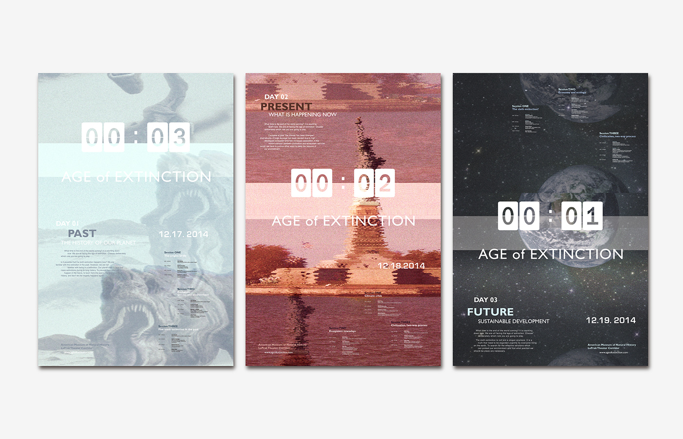 art direction pratt poster logo UI user interface Website Visual Communication Extinction environmental protection conservation Sustainability conference