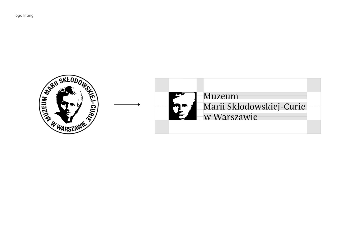 museum skłodowska-curie warsaw nobel brand identity guideliness