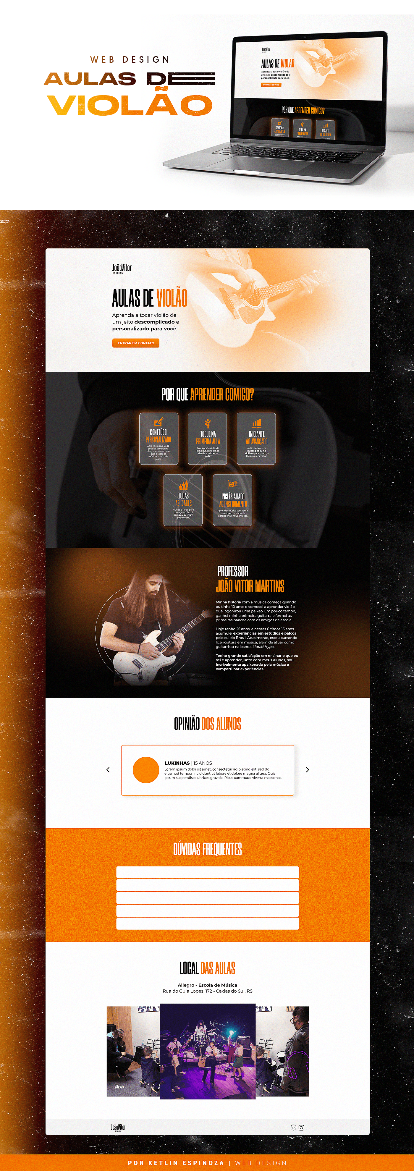 aulas de violão design marketing   paginas photoshop site Web Design 