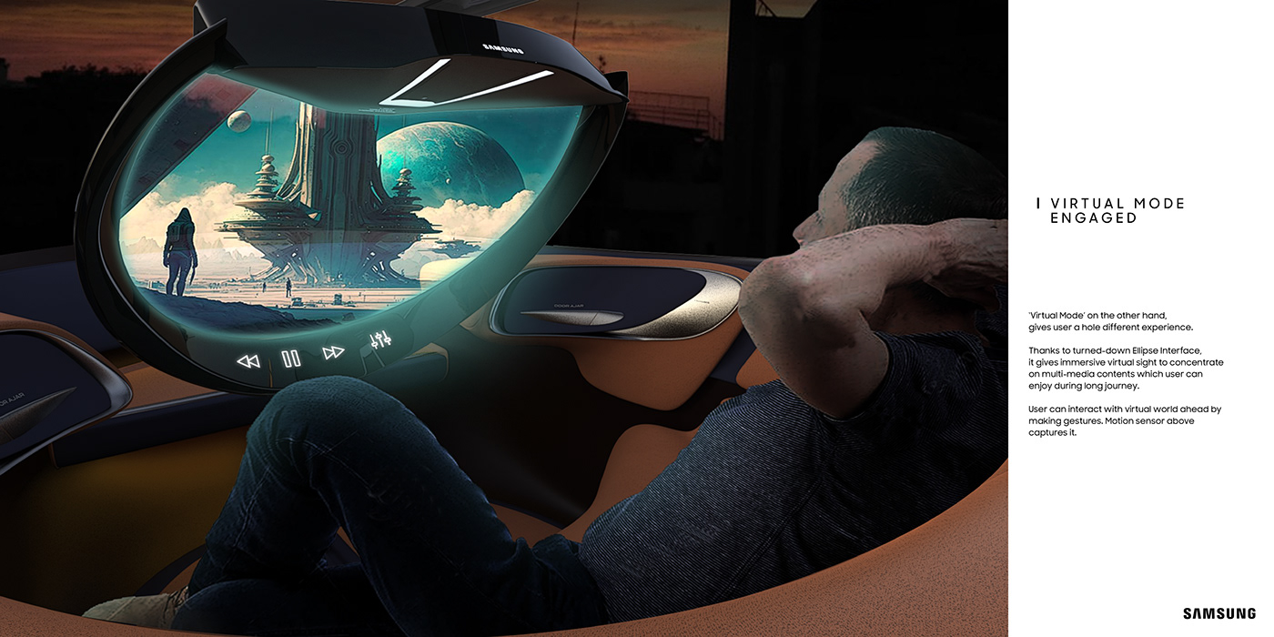 car design concept device galaxy Interior Samsung transportation
