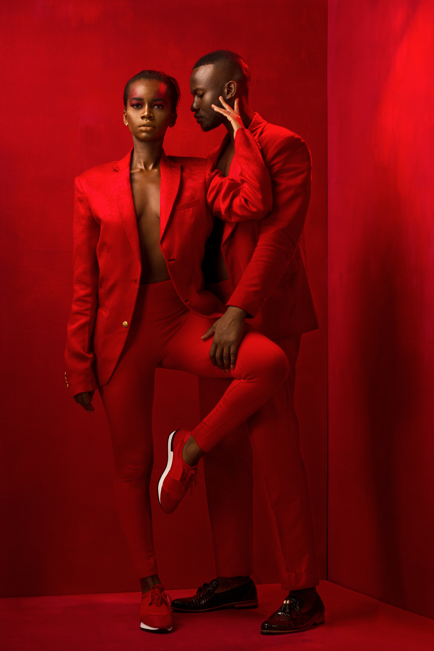 Fashion  african africa red suits creative kenya
