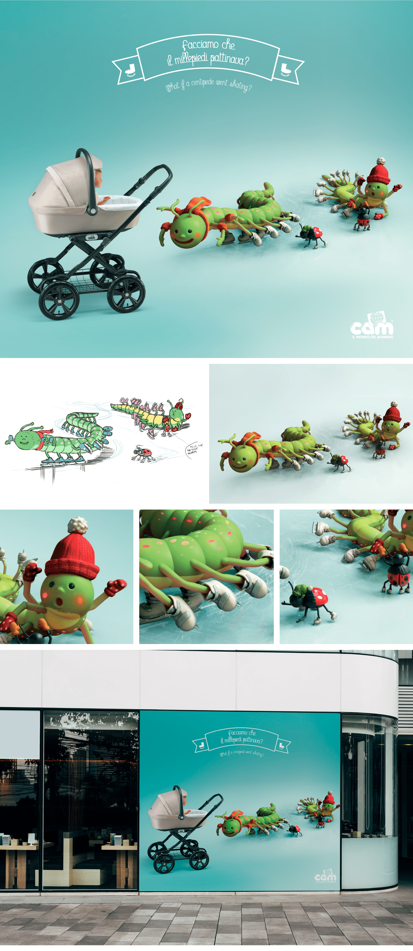 CAM children 3D plastic adobe illustrator Advertising  banner cinema 4d key visual kids