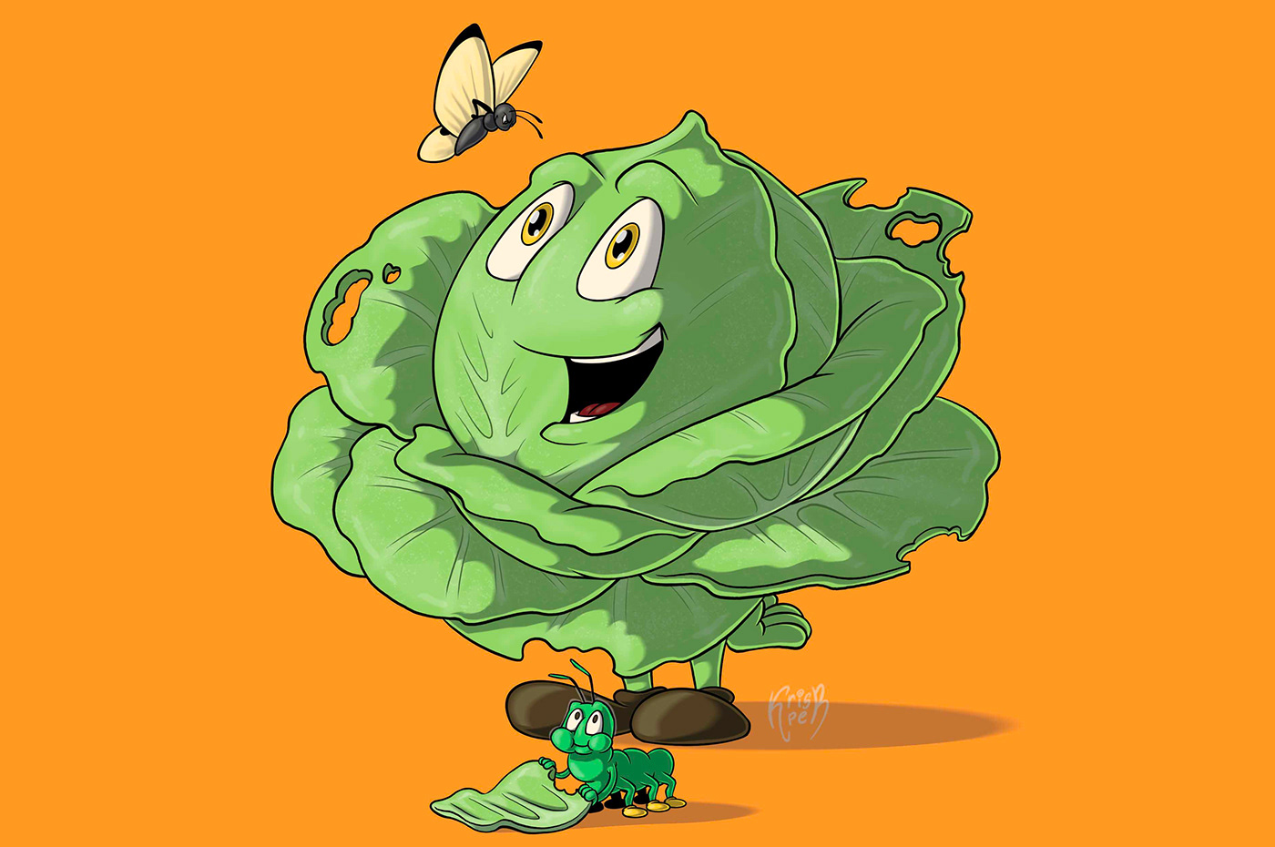 cartoon Character design  artwork Digital Art  ILLUSTRATION  Procreate garden vegetables organic Food 