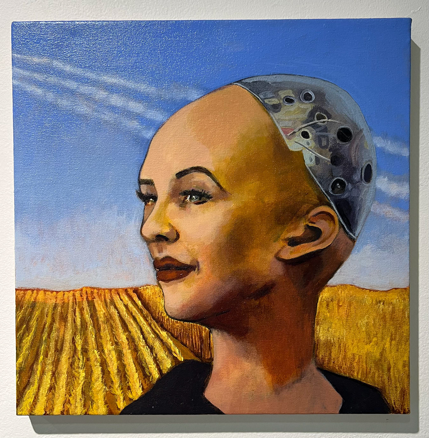 ai artist artwork Drawing  fine art human face Oil Painting painting   portrait robot