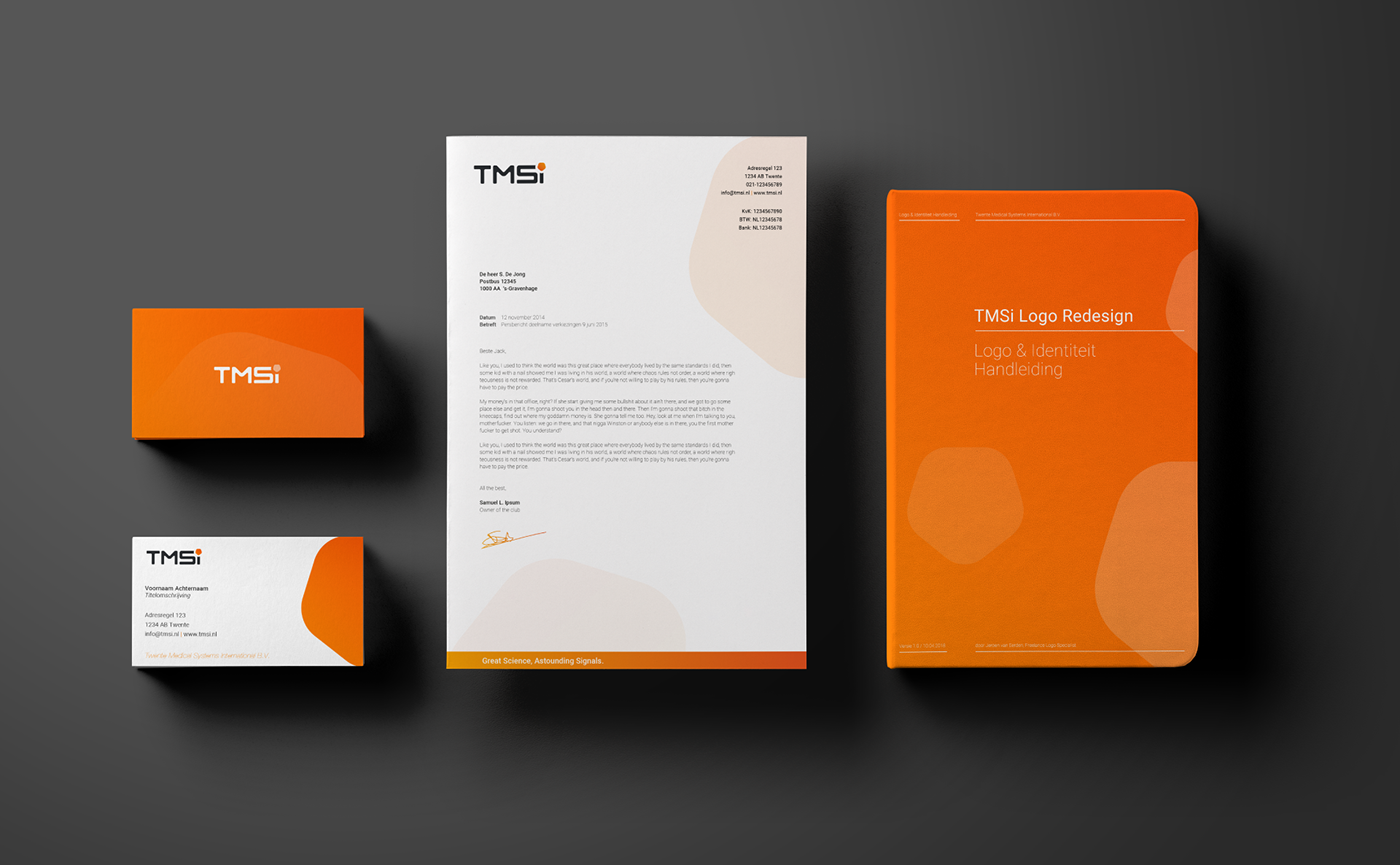 logo redesign branding  identity Mockup business tmsi dutch signals amplifier