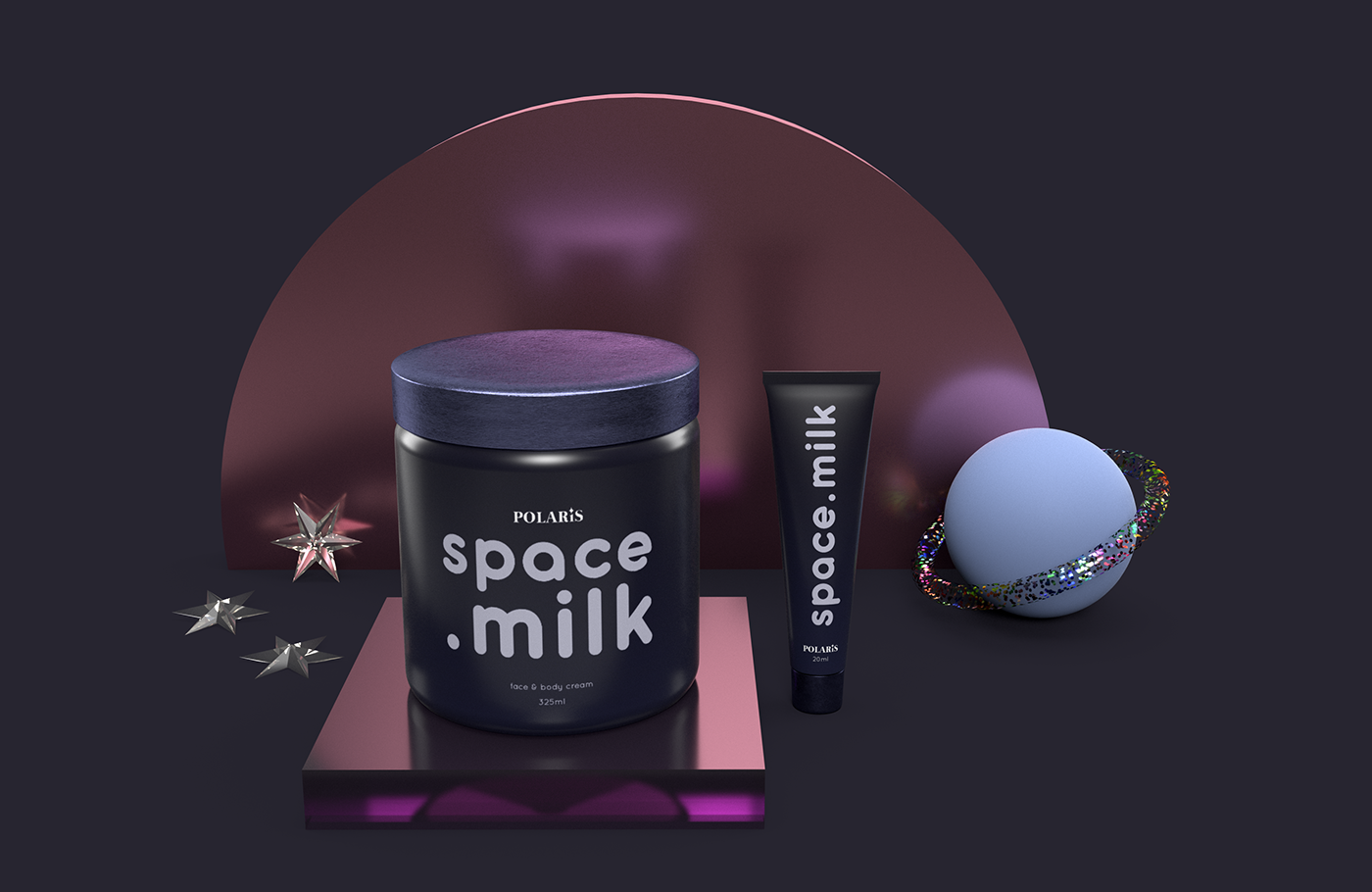 Packaging beauty cosmetics polaris outerspace branding 