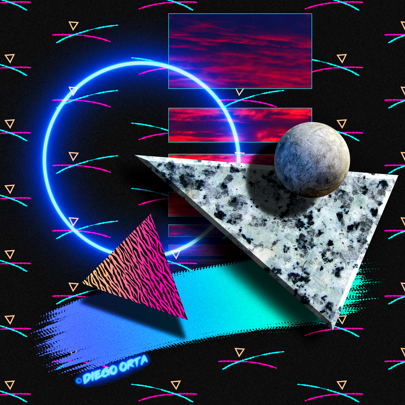 80's Abstract New-Wave Art on Behance