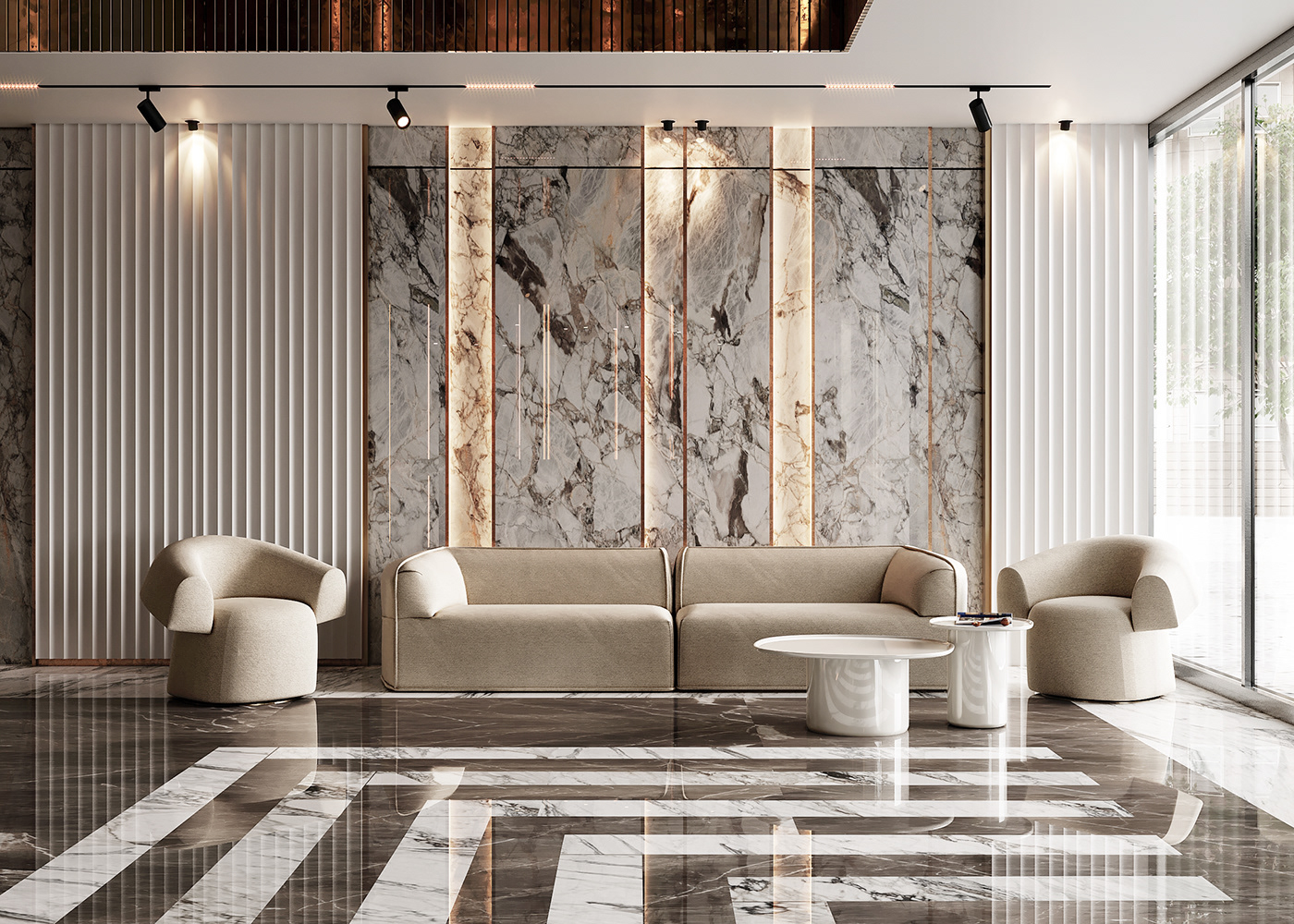 3dsmax architecture coronarenderer Entrance entryway interiordesign luxury Marble reception